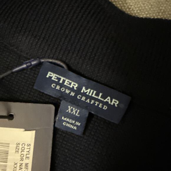 NEW MENS PETER MILLAR HOLDRIDGE HYBRID FULL ZIP SWEATER VEST JACKET, XXL NAVY - Picture 8 of 9